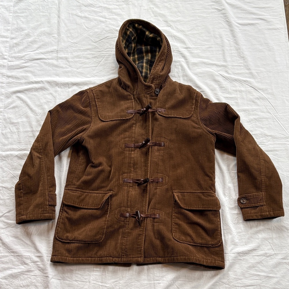 ABERCROMBIE & FITCH Jacket Womens Medium Wool Lined Corduroy Coat Y2K